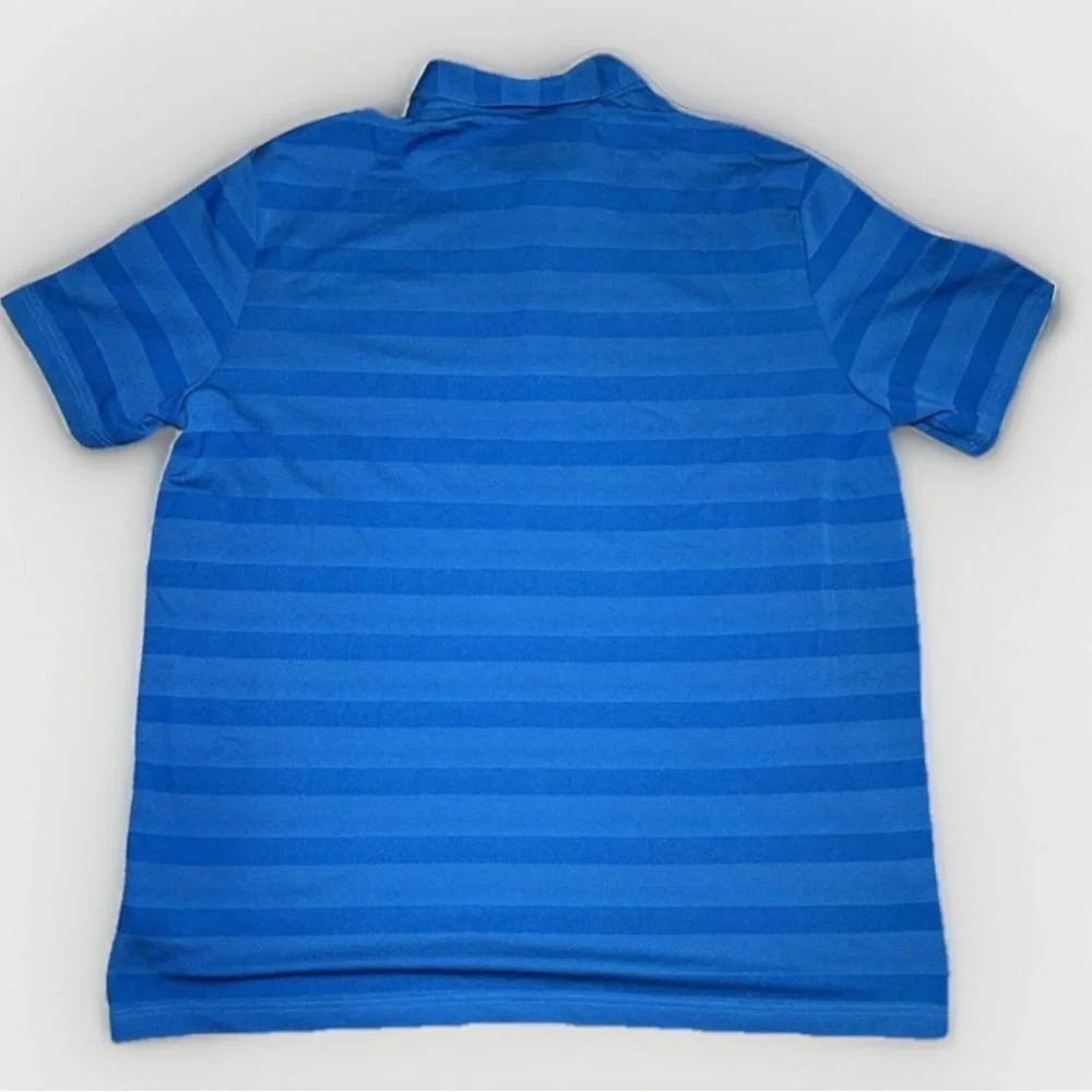 Adidas performance golf polo athletic shirt men’s 2XL Royal Blue Striped EUC XXL - Picture 2 of 5